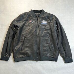 Nike New England Patriots Super Bowl Llll 53 Media Day Bomber CQ8126-082 LARGE